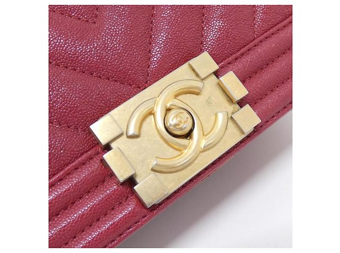 Chanel Boy Line 67085 Schultertasche Bordeaux - Ansicht 5