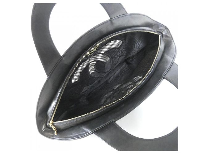 Borsa Chanel nera in pelle e tela Nero - vista 10
