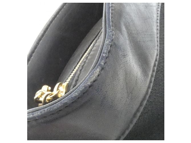 Borsa Chanel nera in pelle e tela Nero - vista 6