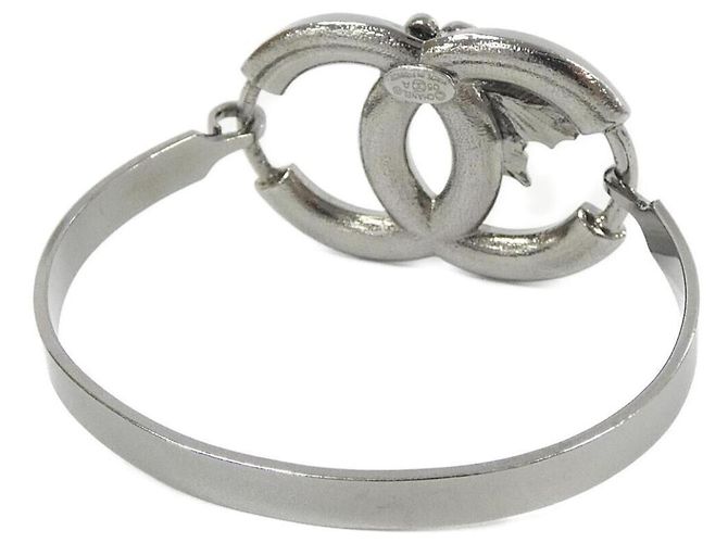 Chanel Navy and Silver Bangle Silvery Navy blue - view 2