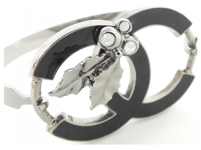 Chanel Navy and Silver Bangle Silvery Navy blue - view 3