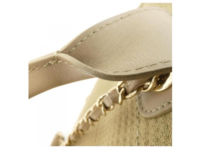 Borsa Chanel Deauville Line AS3257 Beige - vista 4