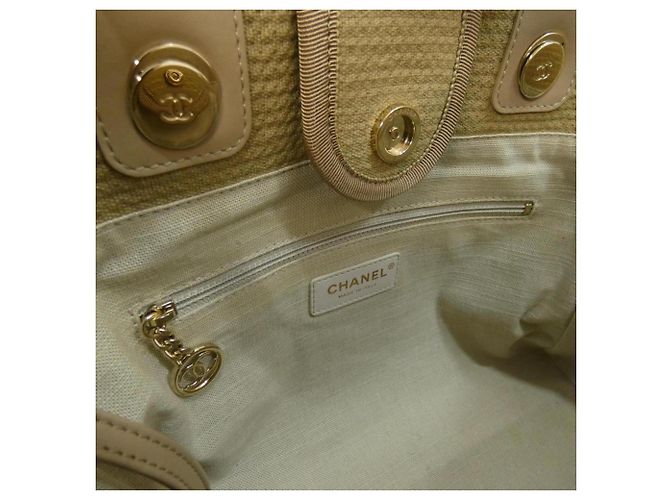 Borsa Chanel Deauville Line AS3257 Beige - vista 6