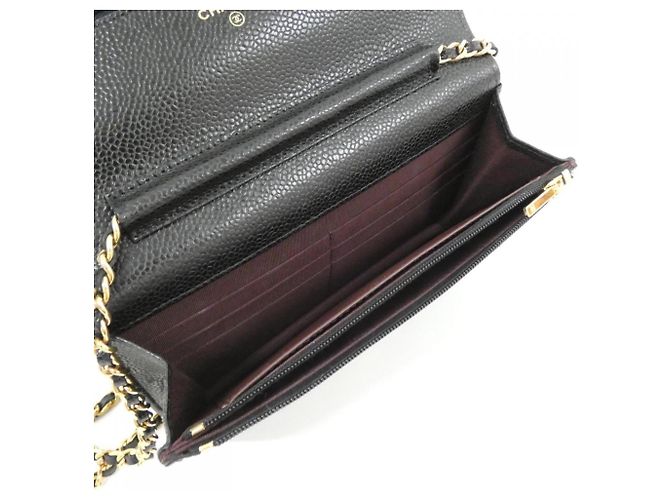 Catena per portafoglio Chanel Timeless Classic Line AP0250 Nero Bordò - vista 8