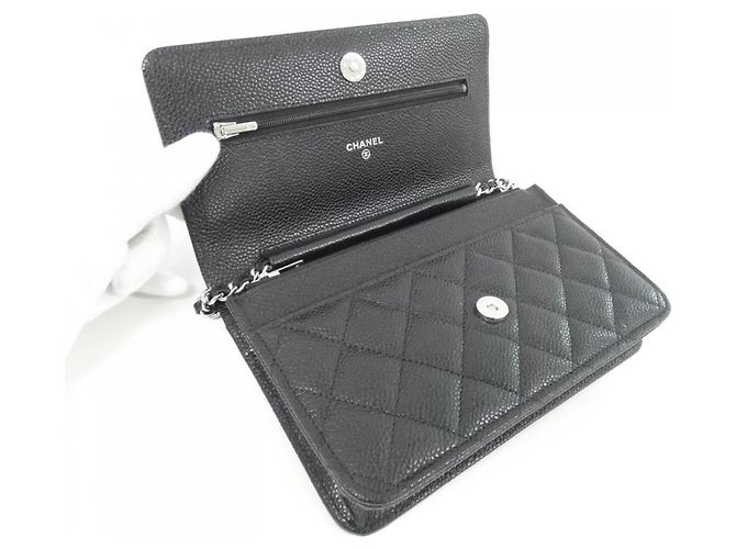 Catena per portafoglio Chanel Timeless Classic Line AP0250 Nero Bordò - vista 6