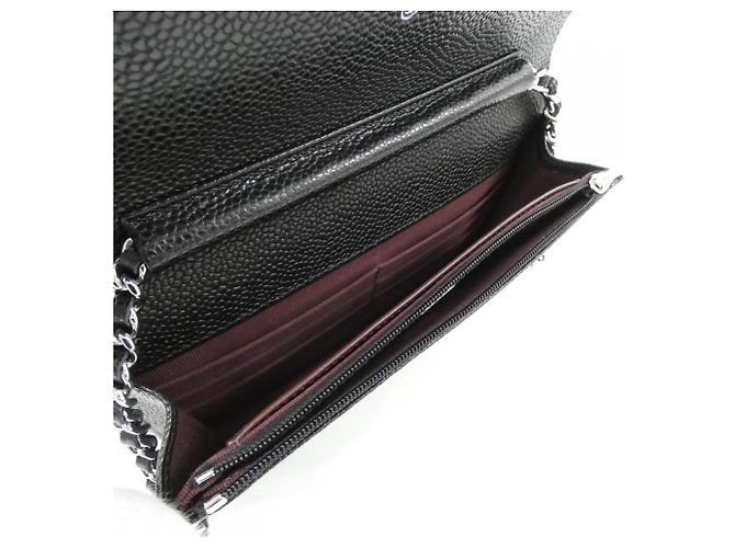 Catena per portafoglio Chanel Timeless Classic Line AP0250 Nero Bordò - vista 7