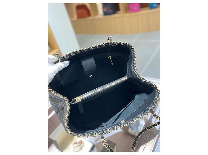 Chanel Chain Tote Bag Schwarz - Ansicht 6