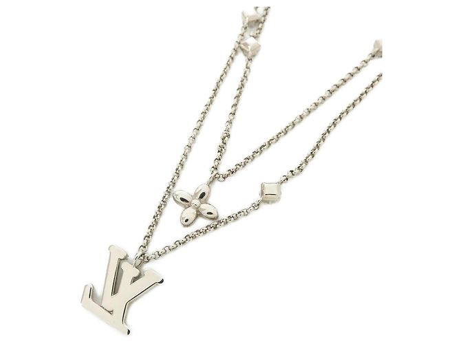 Collana Louis Vuitton Lady LV M02515 Argento - vista 3