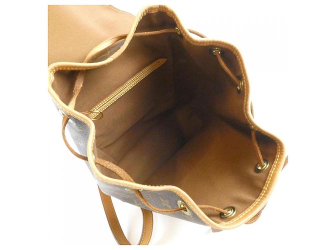 Zaino Louis Vuitton Monogram Montsouris MM Marrone - vista 9