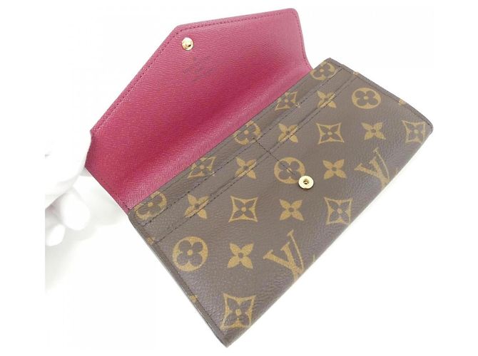 Cartera Sarah Monogram Louis Vuitton Castaño Fucsia - vista 5