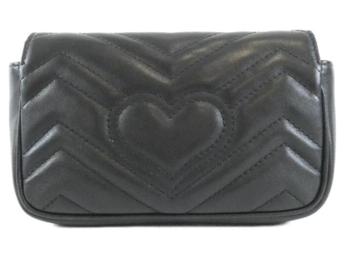 Borsa a Spalla Gucci GG Marmont 476433 DTDCT Nero - vista 2