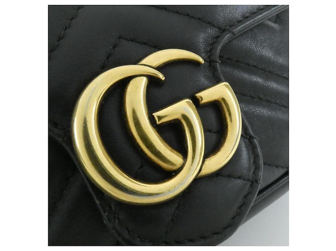 Borsa a Spalla Gucci GG Marmont 476433 DTDCT Nero - vista 4