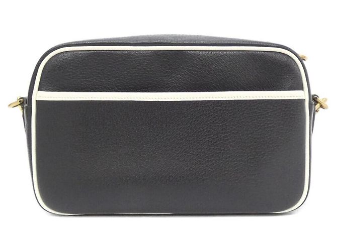 Borsa a tracolla in pelle bianco e nero Gucci - vista 2