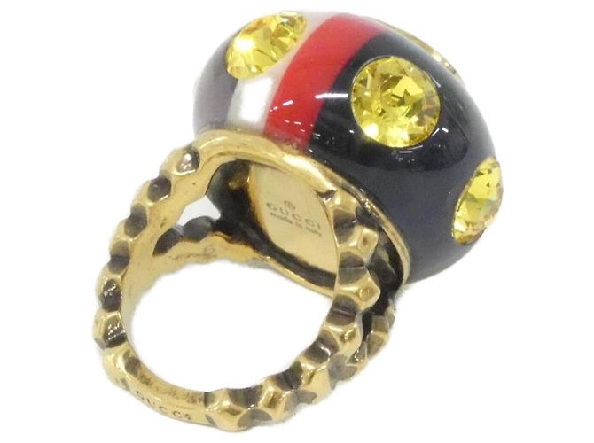 Anello Gucci 539112 con fascia dorata multicolore D'oro - vista 2