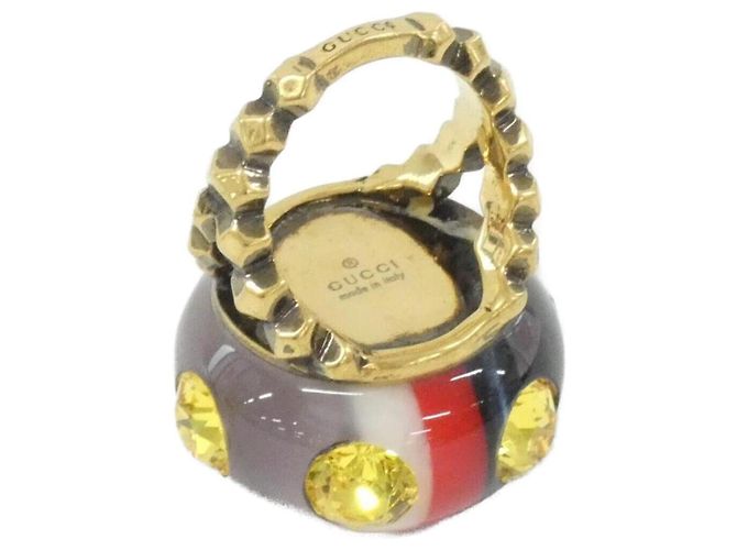 Anello Gucci 539112 con fascia dorata multicolore D'oro - vista 3