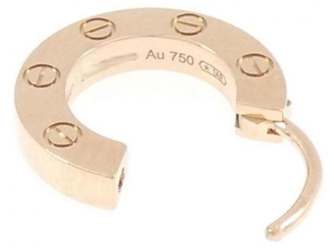 Orecchino Love di Cartier in oro rosa - vista 3