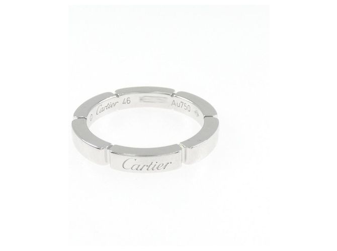 Anello Maillon Panthère Cartier in oro bianco 18K - vista 2
