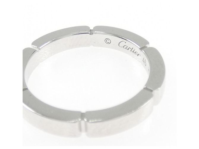 Anello Maillon Panthère Cartier in oro bianco 18K - vista 3