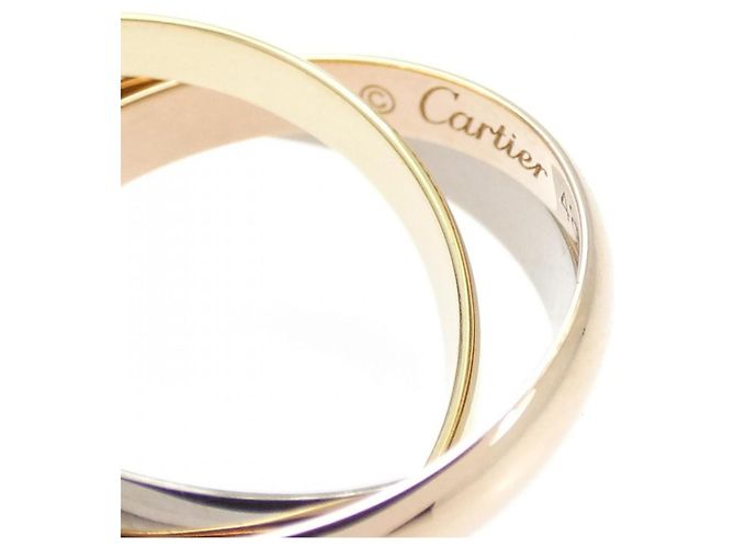 Anello Cartier Trinity in oro rosa bianco e giallo 18K - vista 4