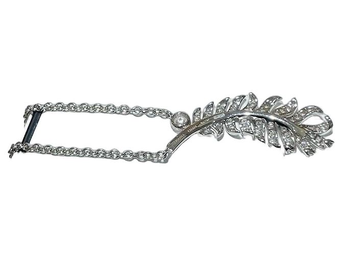 Collana Plume Chanel Fine Jewelry Bianco Silver hardware - vista 2
