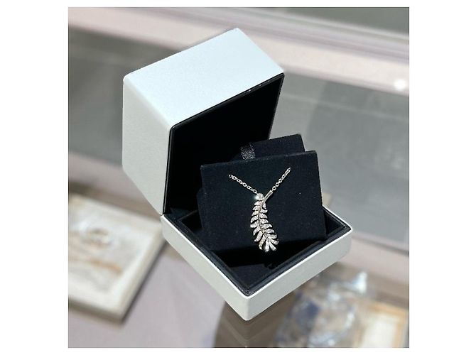 Collana Plume Chanel Fine Jewelry Bianco Silver hardware - vista 6