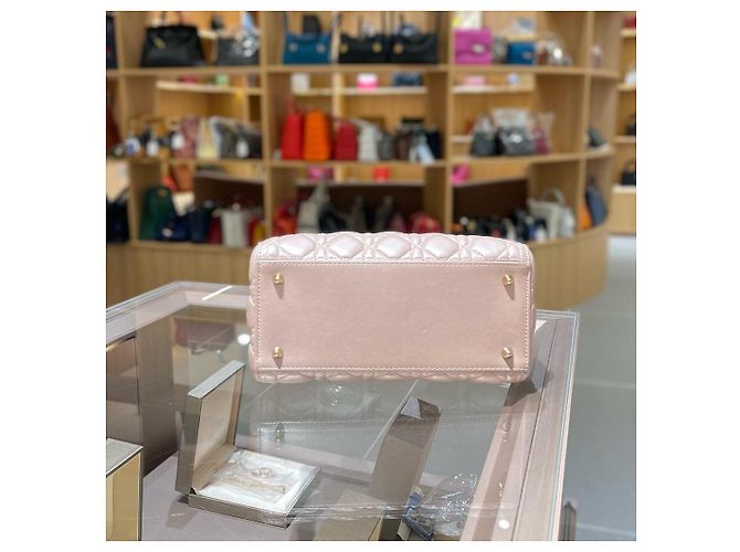 Borsa in pelle di pecora Dior Rosa - vista 5