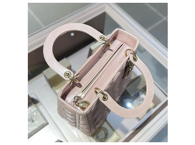 Borsa in pelle di pecora Dior Rosa - vista 6