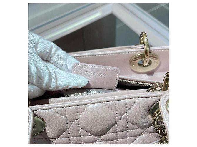 Borsa in pelle di pecora Dior Rosa - vista 7