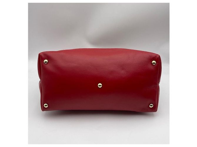 Borsa Tote Gucci Monogram Canvas Heart Charm Rosso Beige - vista 5