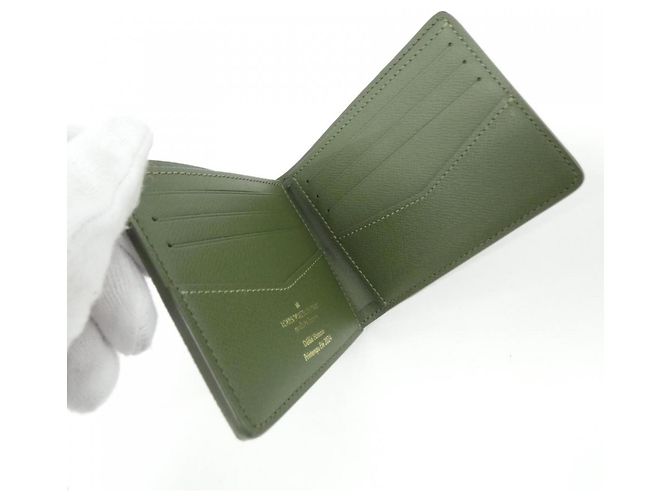 Louis Vuitton Damouflage Portefeuille Slender Verde chiaro - vista 3