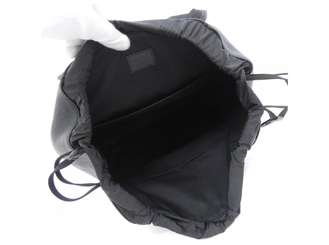 Zaino Louis Vuitton Taurillon Monogram Montsouris Nero - vista 8