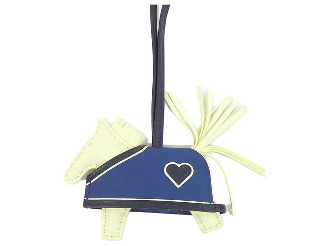 Hermès Charm per borsa Hermes Rodeo Robeo Coeur PM Blu Giallo - vista 2