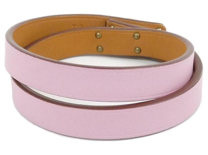 Hermès Pulsera Charm Hermes Mini Kelly Double Tour Rosa Dorado - vista 2