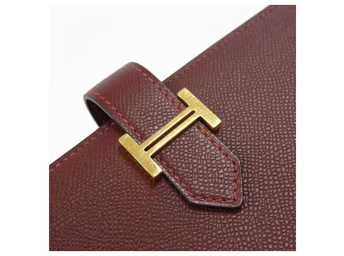 Hermès Bearn Soufflé Long Wallet Rot - Ansicht 3