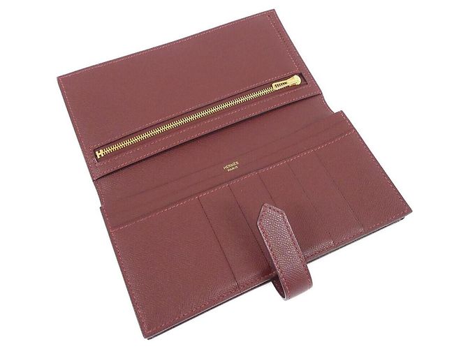 Hermès Bearn Soufflé Long Wallet Rot - Ansicht 6