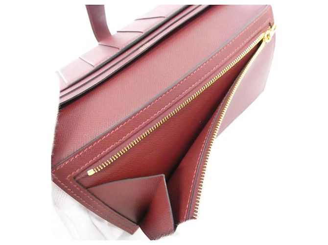 Hermès Bearn Soufflé Long Wallet Rot - Ansicht 8