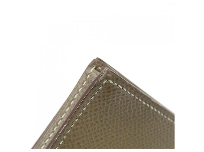 Hermès Cartera Hermes Bearn Soufflé Gris pardo - vista 3