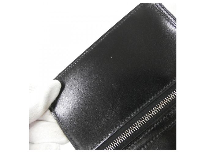 Hermès Cartera Compacta Hermes Bearn Monochrome Negro - vista 6