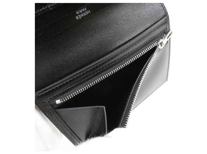 Hermès Cartera Compacta Hermes Bearn Monochrome Negro - vista 7