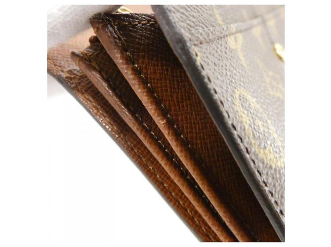 Louis Vuitton Monogram Porte Monnaie Credit Wallet Marrone - vista 9