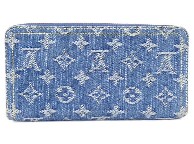 Cartera Zippy en denim Monogram Cherry Louis Vuitton Azul - vista 2