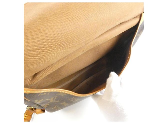 Borsa a Spalla Louis Vuitton Monogram Saumur Marrone - vista 10