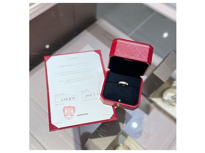 Anello Love Cartier in oro rosa 18K con diamanti D'oro - vista 3