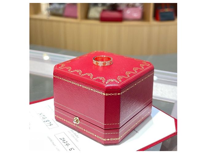 Anello Love Cartier in oro rosa 18K con diamanti D'oro - vista 5