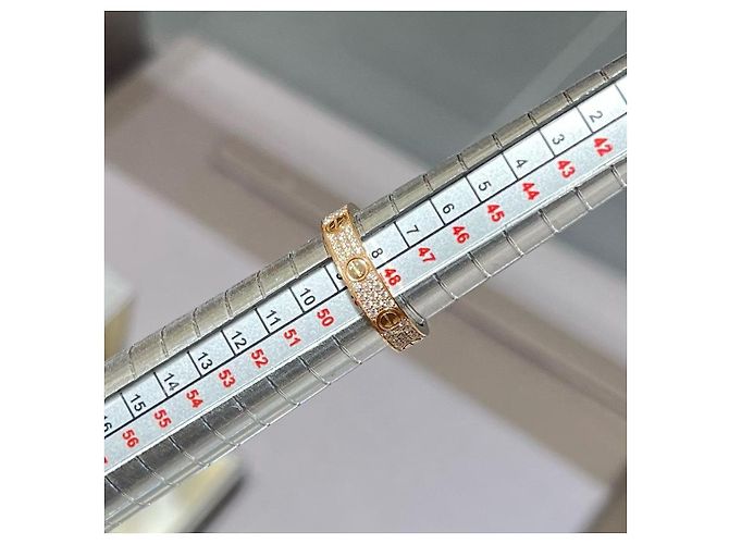 Anello Love Cartier in oro rosa 18K con diamanti D'oro - vista 7