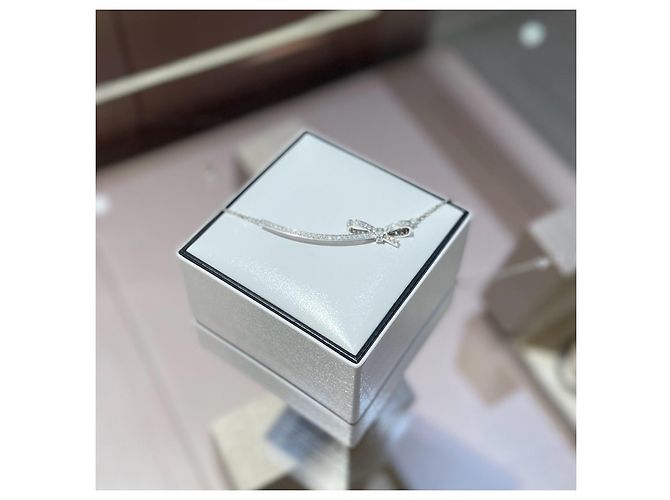 Collana corta Ruban di Chanel in oro bianco 18K con diamanti Argento - vista 5