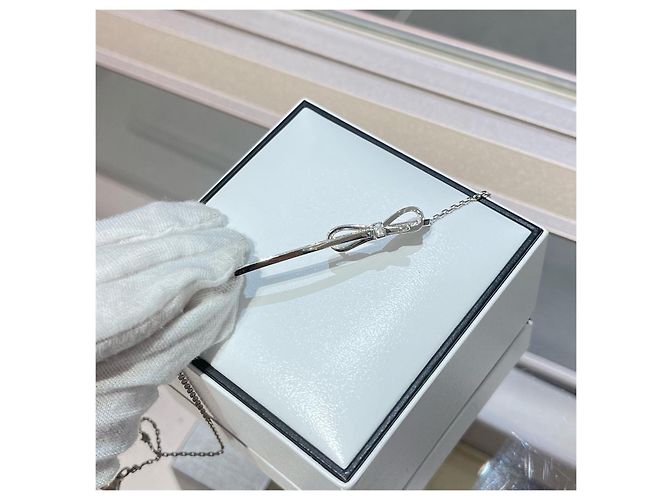 Collana corta Ruban di Chanel in oro bianco 18K con diamanti Argento - vista 6