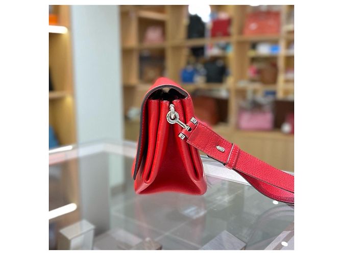 Borsa a tracolla Hermès OPLI24 Rosso - vista 3