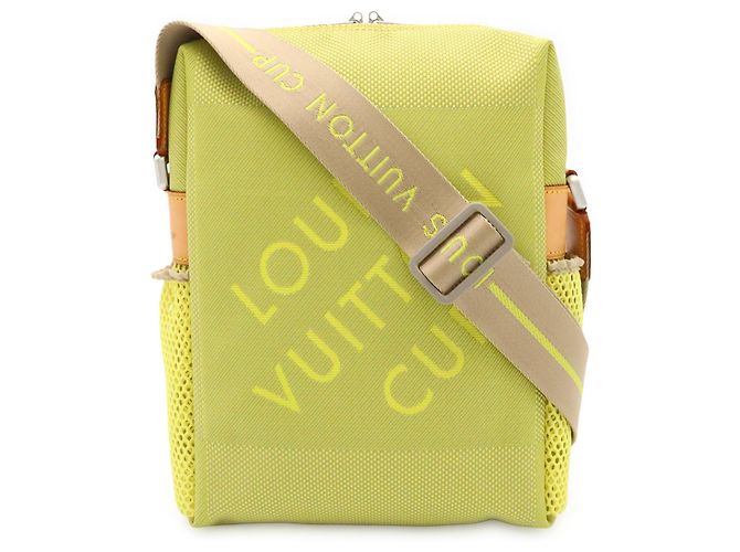 Borsa a tracolla Louis Vuitton Damier Geant Louis Vuitton Cup Weatherly Giallo - vista 2