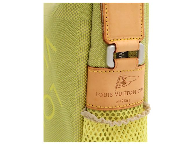 Borsa a tracolla Louis Vuitton Damier Geant Louis Vuitton Cup Weatherly Giallo - vista 9